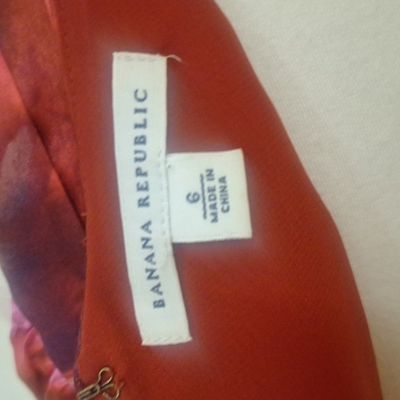 Banana Republic 100% Silk watercolour floral dress Size 6 - Picture 8 of 9